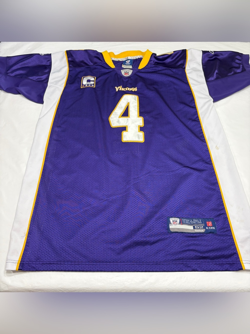 Reebok On Field NFL Minnesota Vikings Brett Favre #4 Jersey Men’s 52 XXL